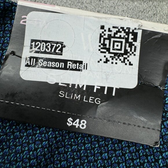 Worthington NEW Pants Size 24W Blue Textured - Picture 10 of 13